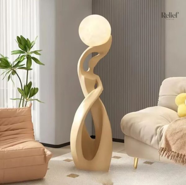statue-nordique-abstraite-jaune-82-cm-1 Statue abstraite nordique jaune 82 cm en design scandinave