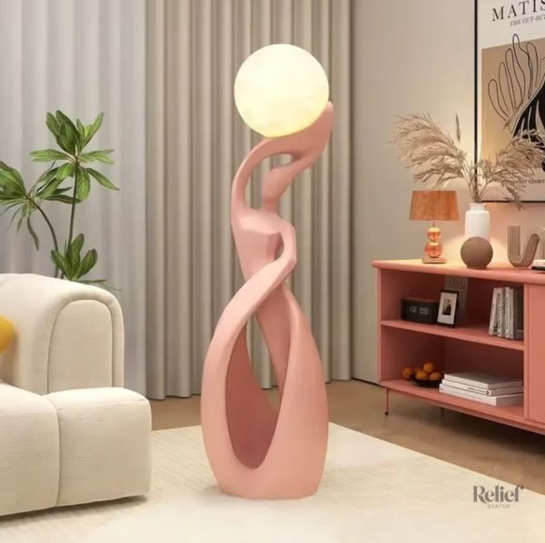 statue-nordique-abstraite-rose-82-cm-1 Statue abstraite rose design nordique 82 cm