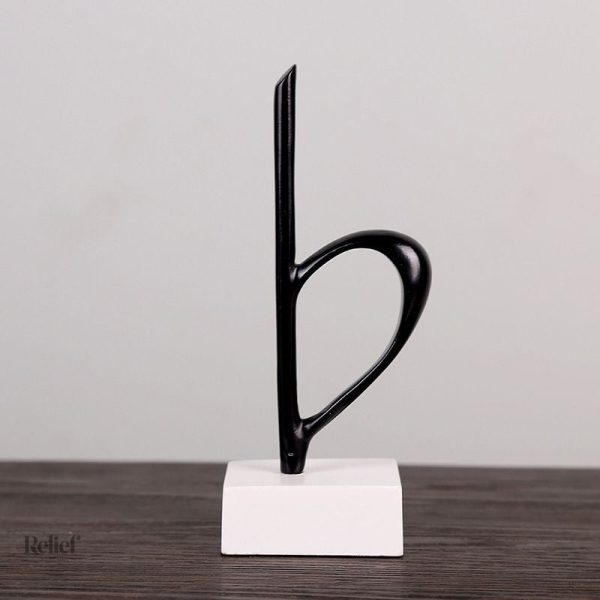 Note de musique stylisée comme œuvre d'art contemporain