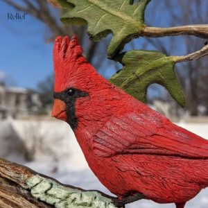 Oiseau cardinal en résine, décoration intérieure élégante