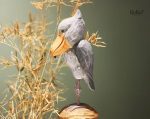 Élégante cigogne en bois, touche artistique unique