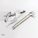 Oiseau de jardin en matériaux durables, 88 cm de hauteur