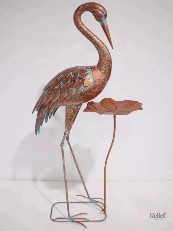 Grue élégante en métal, 106 cm, style moderne