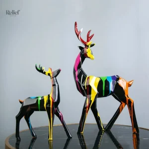 Daim origami cerf esprit moderne et artistique