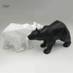 Ours en origami, sculpture moderne pour intérieur