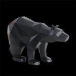 Sculpture ours origami, pièce unique pour collectionneurs
