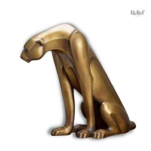 Sculpture Panthère Deluxe en résine élégante