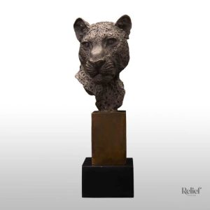 Panthère en bronze 21 cm, décoration animale