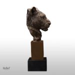 Réplique en bronze de panthère, élégante sculpture