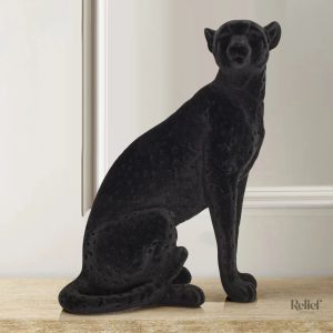 Statue réaliste de panthère noire 27 cm
