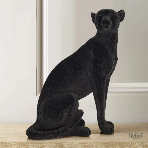 Statue réaliste de panthère noire 27 cm
