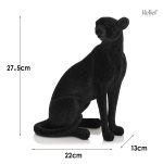 Figurine panthère noire, œuvre d'art animalière