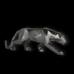 Sculpture de panthère en origami, design unique
