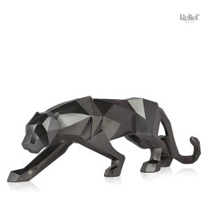 Statue origami représentant une panthère