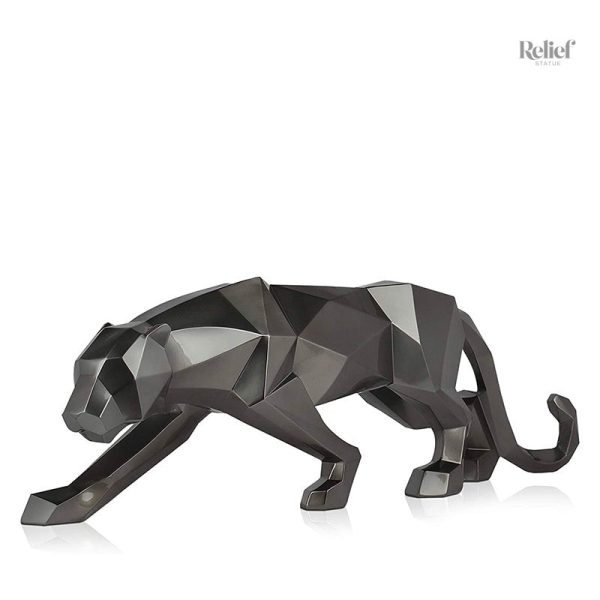 Statue origami représentant une panthère