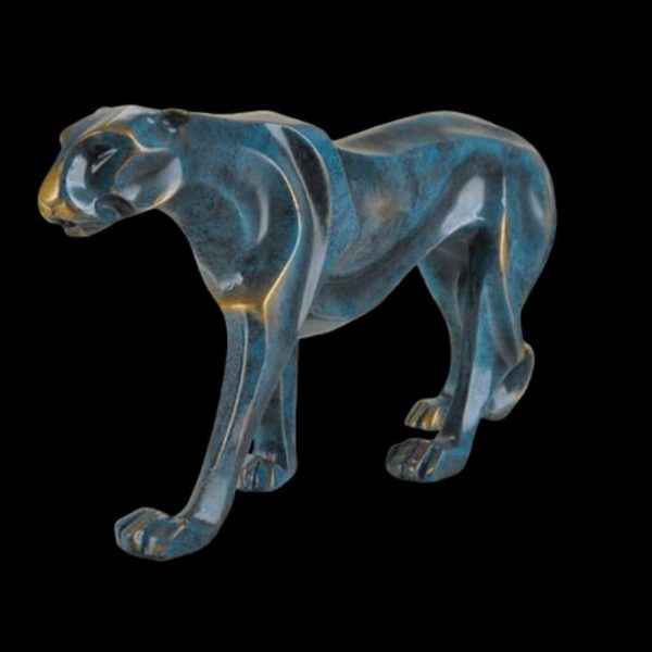 Objet décoratif : panthère en résine