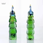 Sculpture paon raffinée en cristal pour ornementation