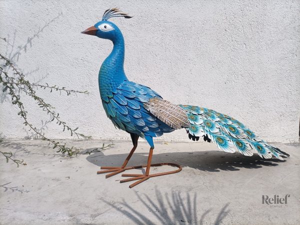Sculpture en métal Paon, élégance pour votre intérieur