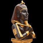 Figurine représentant un Pharaon avec coiffe Némès