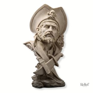 Statue décorative de pirate en résine, style classique