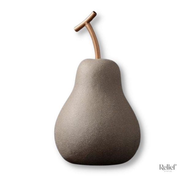 Sculpture moderne pomme et poire design en métal