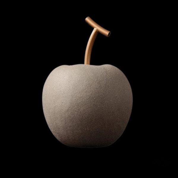Sculpture pomme élégante en finition brillante