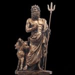 Statue grecque, Poséidon, art antique, élément décoratif