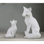 Statue en origami de fox, design élégant et contemporain