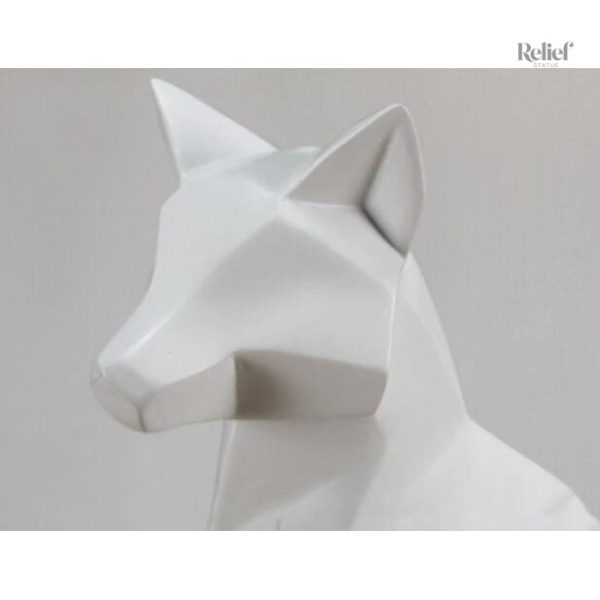 Figurine renard en papier, style origami unique