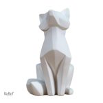 Décoration en origami, renard stylisé pour intérieur chic