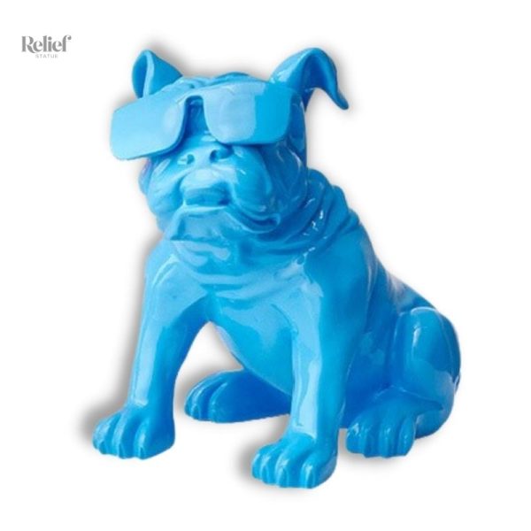 statue-resine-bouledogue-1 Statue Chien Bouledogue Lunettes 34 cm