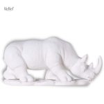 Statue de rhinocéros blanc en décoration animale