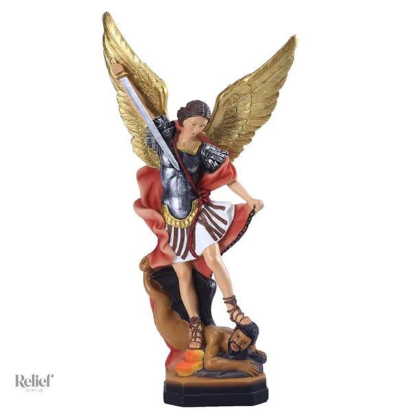 statue-saint-michel-21-cm-1 Statue Saint Michel ange 21 cm en résine décorative