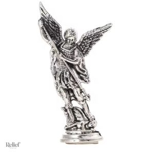 Statue Saint Michel en Zinc, ange de 8 cm