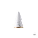 Statue sapin nordique blanc et doré 13 cm