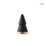 Statue design sapin noir et doré 13 cm