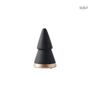 Statue design sapin noir et doré 13 cm