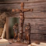 Statue en bois de la crucifixion de Jésus Christ, 25 cm