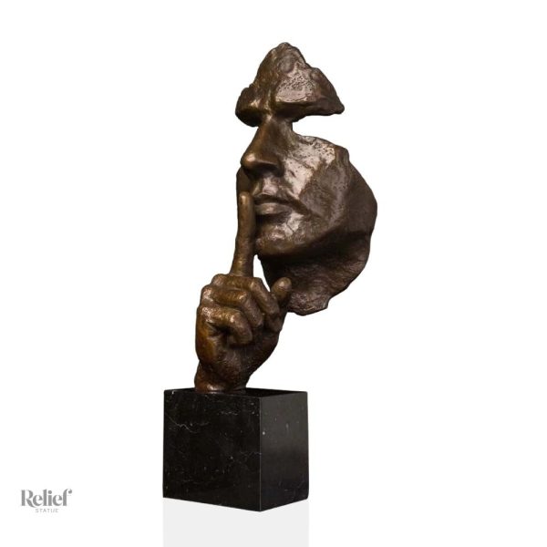 Sculpture Bronze - Statue Silence 50 cm