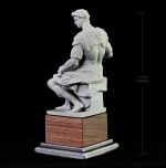 Statue antique de soldat, détail soigné, 13 cm