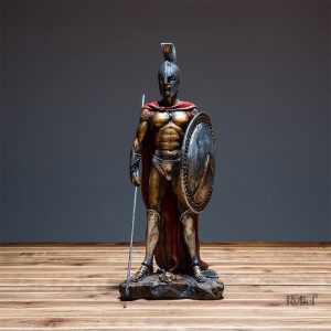 Détails de la statue Spartiate, symbolisant le courage et l'honneur