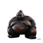Statue Homme Sumo Japonais en position de combat