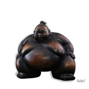 Statue Homme Sumo Japonais en position de combat