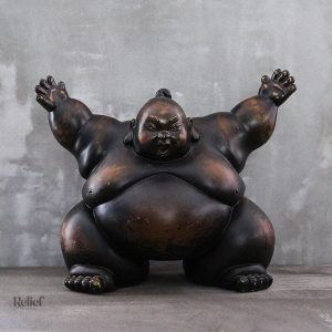 Décoration intérieure : statue homme sumo en bois