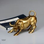 Art décoratif : statue de taureau à New York