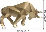 Objet déco taureau origami, accent artistique pour maison