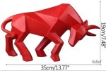 Élégante statue origami de taureau, parfait cadeau décoratif