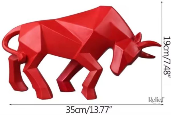 Élégante statue origami de taureau, parfait cadeau décoratif