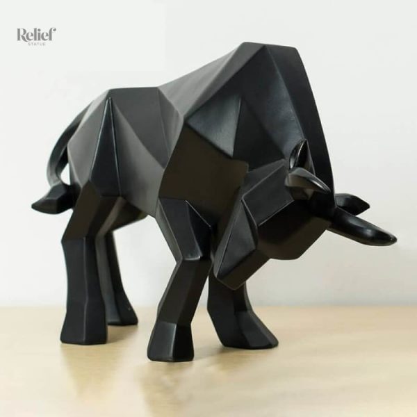 Sculpture taureau 19 cm, accent décoratif unique