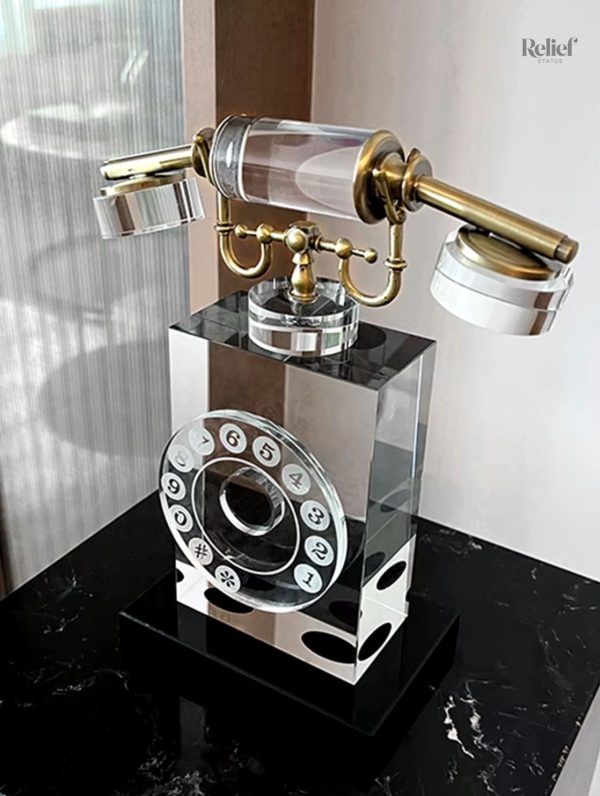 statue-telephone-vintage-en-cristal-25-cm-1 Statue téléphone vintage en cristal 25 cm pour décoration intérieure